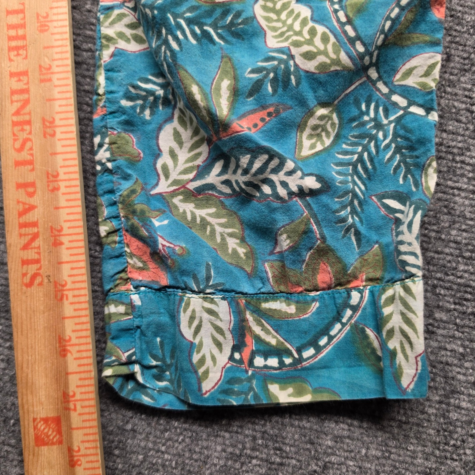 Pax Philomena Women Teal Blue Floral Block Print Lounge Pants Size S — image 3 of 7